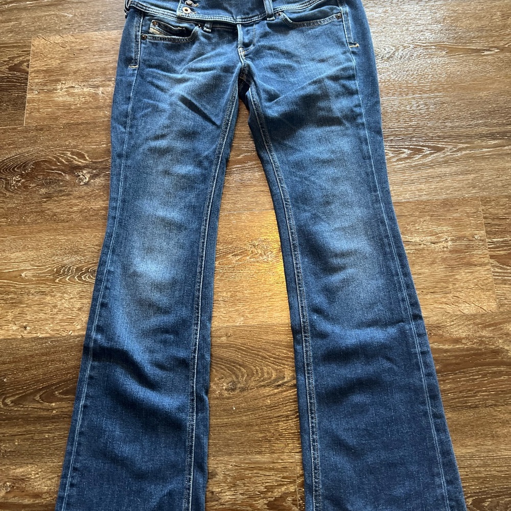 Diesel Blue Flare Wide Leg Jeans